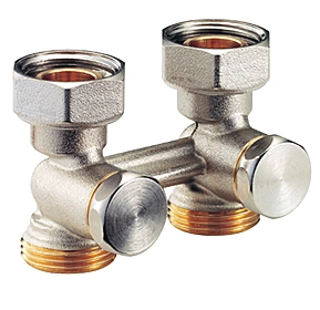 Узел нижнего подключения, прямой, 3/4"F x 3/4"E, для двухтрубн.систем Giacomini