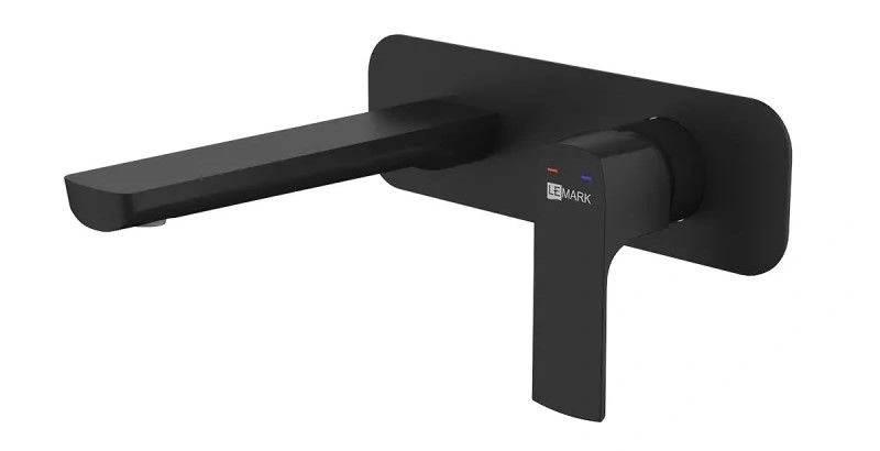 Смеситель для умывальника URSUS встраиваемый, черный матовый, LEMARK