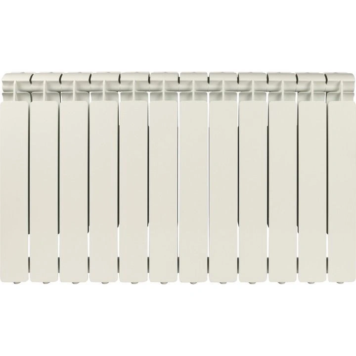 Радиатор алюминиевый STOUT Bravo 500 12 секций белый боковое подключение RAL9010