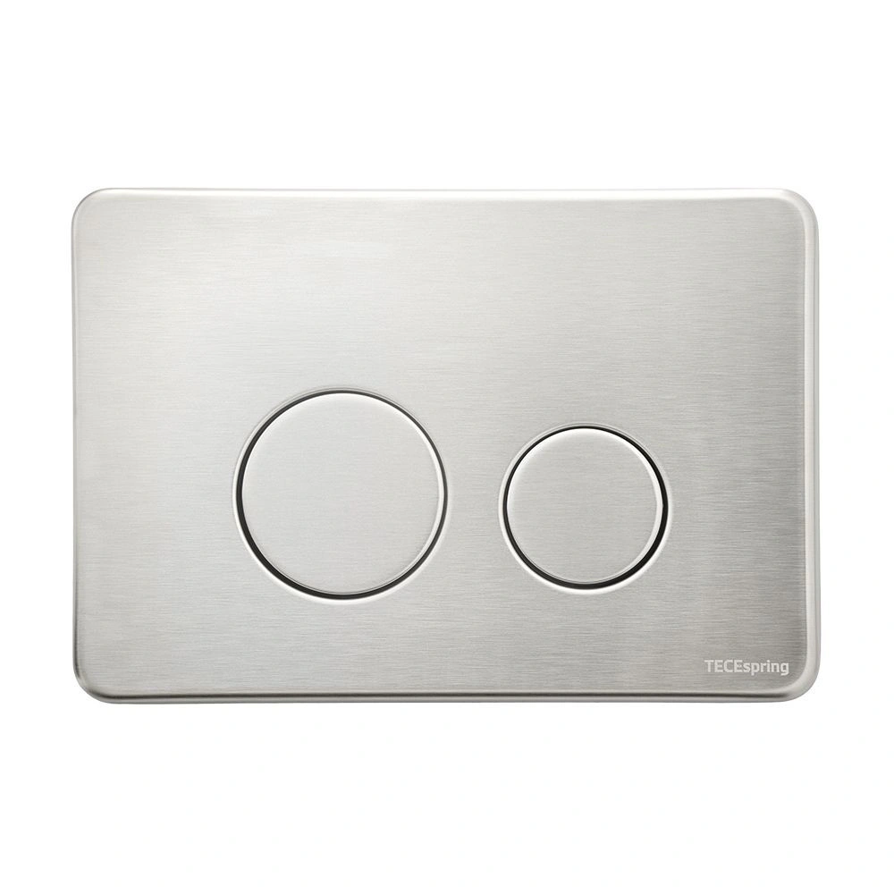 Панель смыва TECEspring SL (круглые клавиши) нерж.сталь, сатин, с покрытием против отпечатков