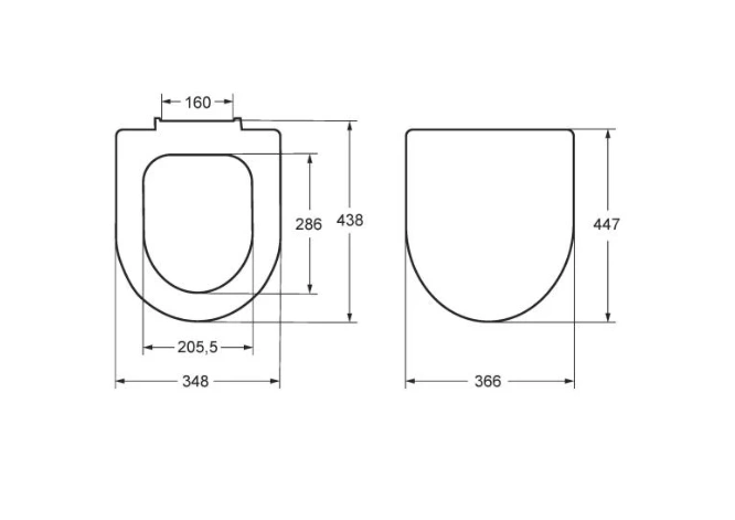 Сиденье с крышкой Meridian-N лакирванная soft close для унитаза 342247/346247/347247/34624L ROCA