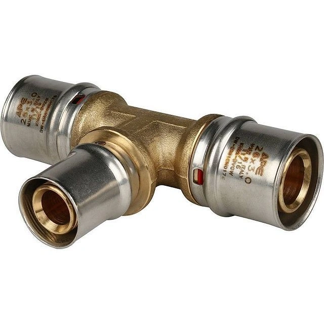 Тройник  26х20х26 латунь пресс Stout