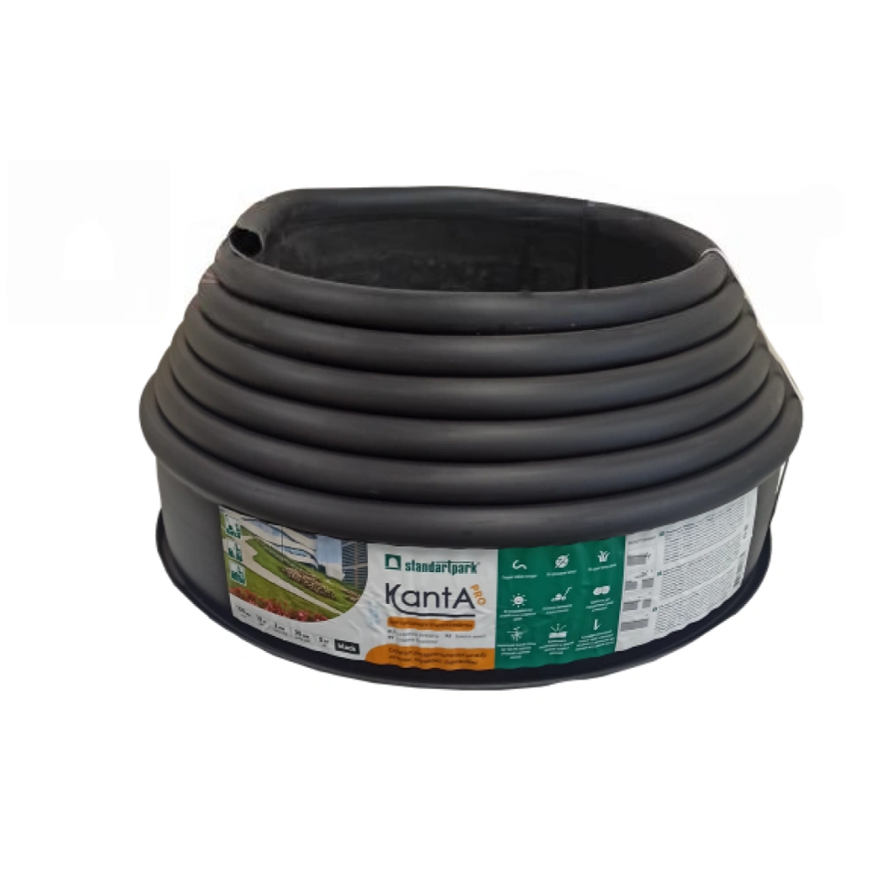 Бордюр KANTA SP Б-1000.10.02-ПП пластиковый черный 82552-Ч