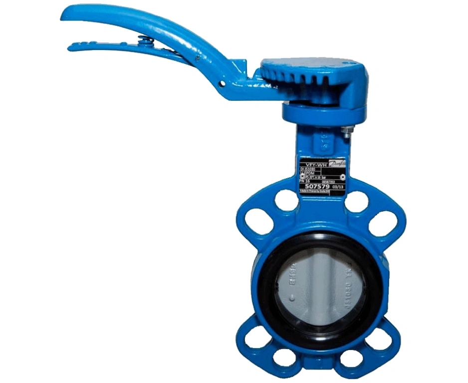 Затвор дисковый VFY-WH (SYLAX) DN  65 с ручкой, диск чугун, Ру16 Тmax=120C