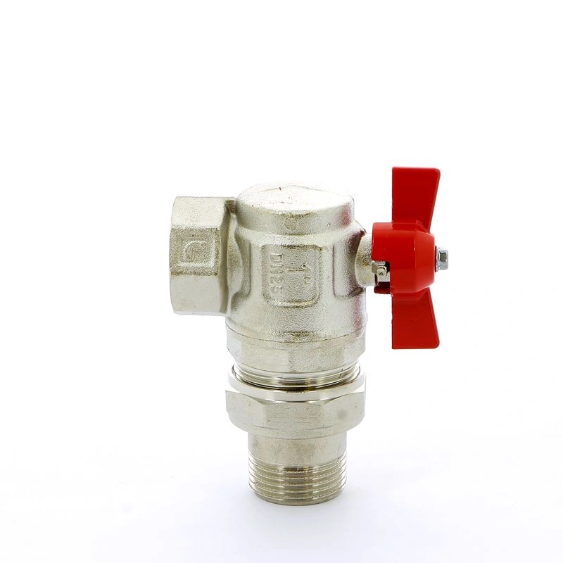 Кран угловой со сгоном НВ 1" бабочка IDEAL