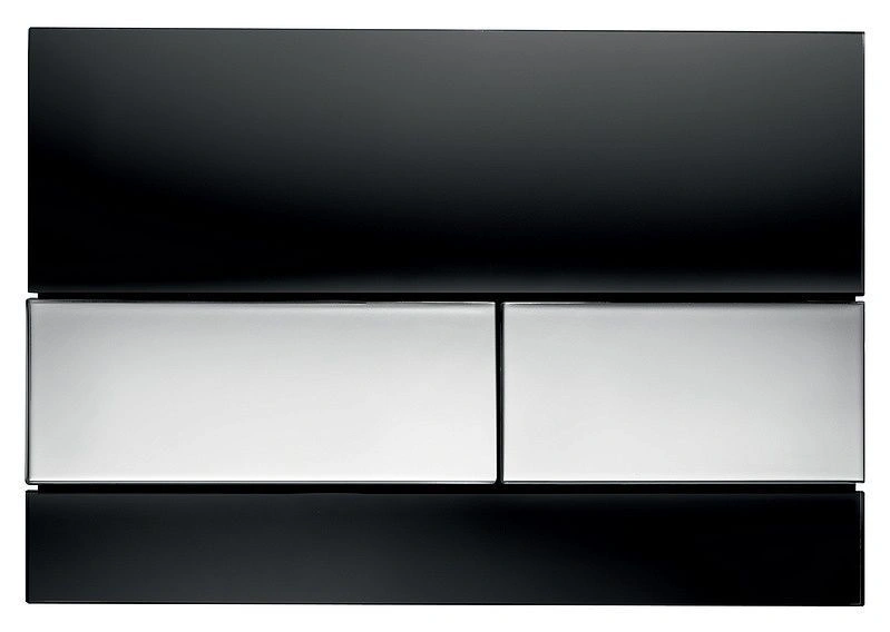 Клавиша TECEsquare, стекло черное, клавиши хром глянцевый