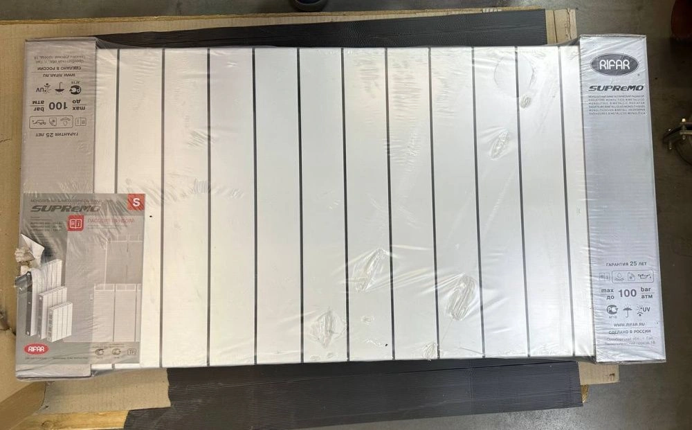 УЦЕНКА! Радиатор биметаллический SUPReMO 500/90 14 секций боковое подкл. Rifar (2)
