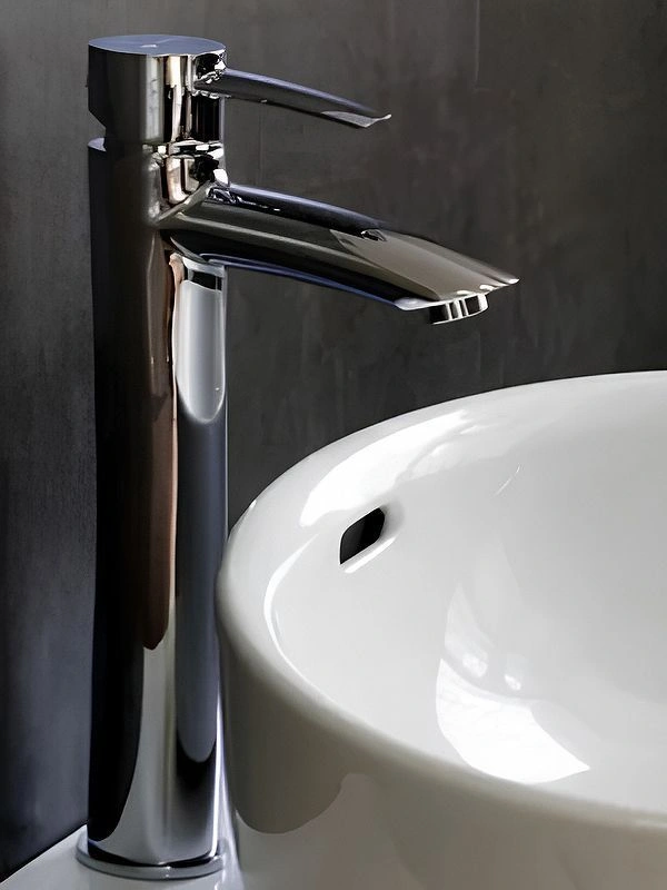 Смеситель для умывальника ATLANTISS, монолитный, высокий, хром, LEMARK