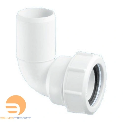 Отвод 90гр Ду40хДн40, белый McAlpine