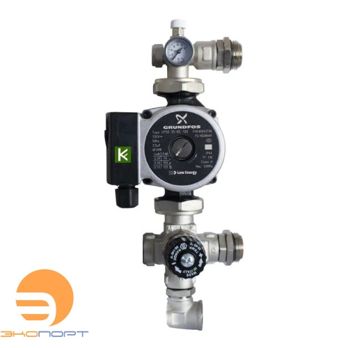 Насосно-смесительный узел STOUT, с термостатическим клапаном,с насосом Grundfos UPSO 25-65 130