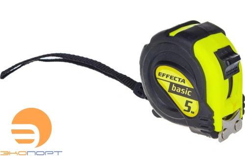 Рулетка  5м х 25мм, с магнитом, "Effecta" Basic КРЕПЕЖ