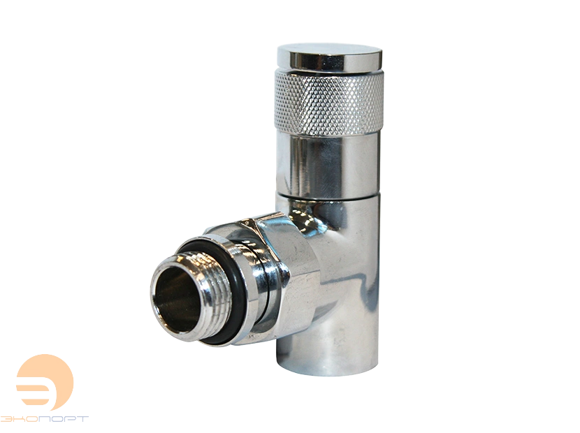 Вентиль ручной регулировки угловой 1/2" PIANO ХРОМ Royal Thermo (уп. блистер=2шт)