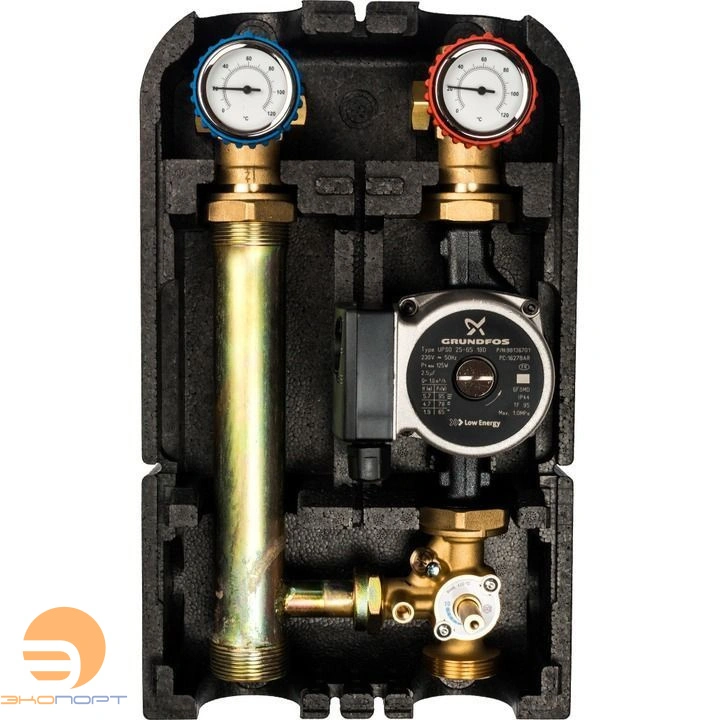 Насосно-смесительный узел 1" с насосм Grundfos UPSO 25-65 STOUT