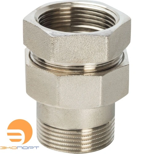 Сгон прямой (американка) 11/2" НВ никель, уплотнение o-ring STOUT