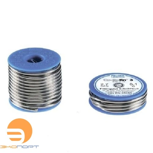 Припой мягкий №3 2мм 250гр на шпуле Cu-Rotin3 Felder