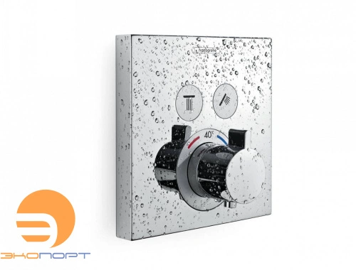 Термостат с двумя запорными вентилями Select Highflow, HANSGROHE