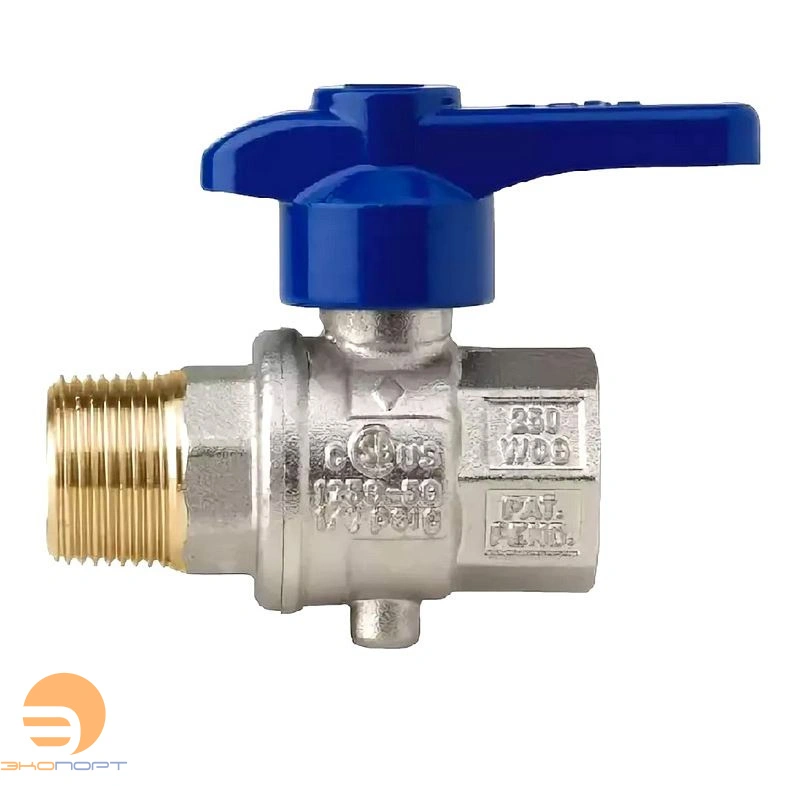 Затвор дисковый ВН  3/4", запорно-регулирующий EUROFLY (синяя ручка) RB