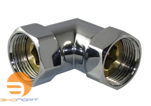 Сгон угловой (американка) для полотенцесушителя 1 х 1/2 ВВ ХРОМ (SANITAN) SMART