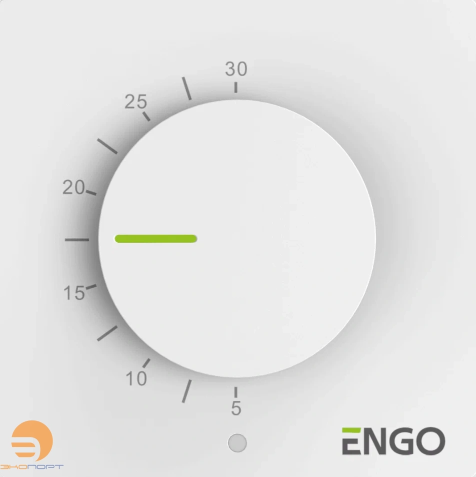 Терморегулятор накладной с механ. диском управления, белый ESIMPLE230W, ENGO