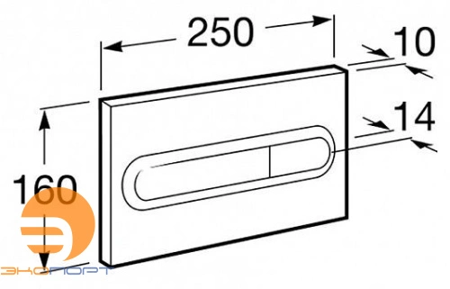 Клавиша двойная PRO PL1, хром,  Roca 