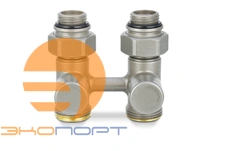 Узел нижнего подключения 1/2x3/4Ek прямой серый Varmega