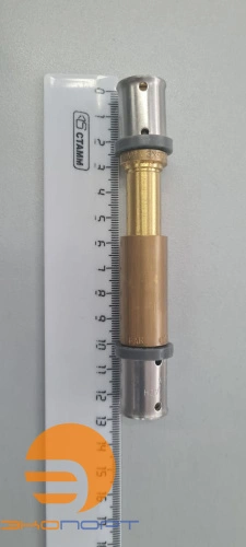 Муфта телескопическая 16х2 латунь, пресс FAR