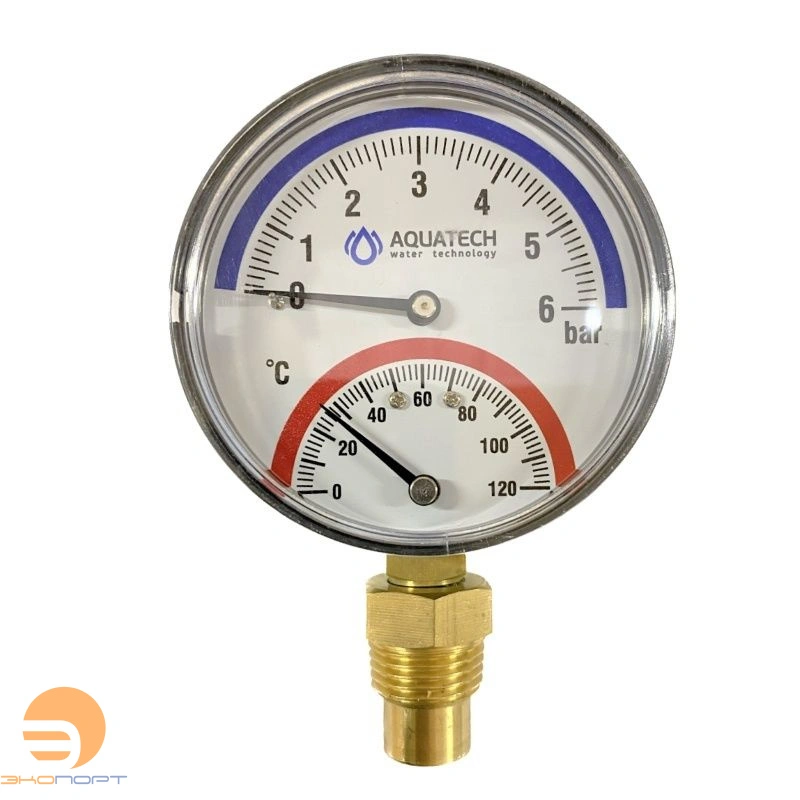 Термоманометр радиальный TMRA 6-1/2" Wester AQUATECH