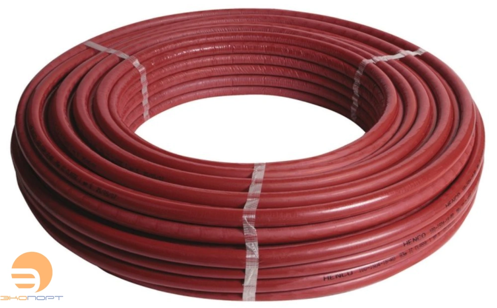 Труба HENCO Standard в красной изоляции (6мм), PEXc-AL-PEXc, 16х2 (отрезок 50м)