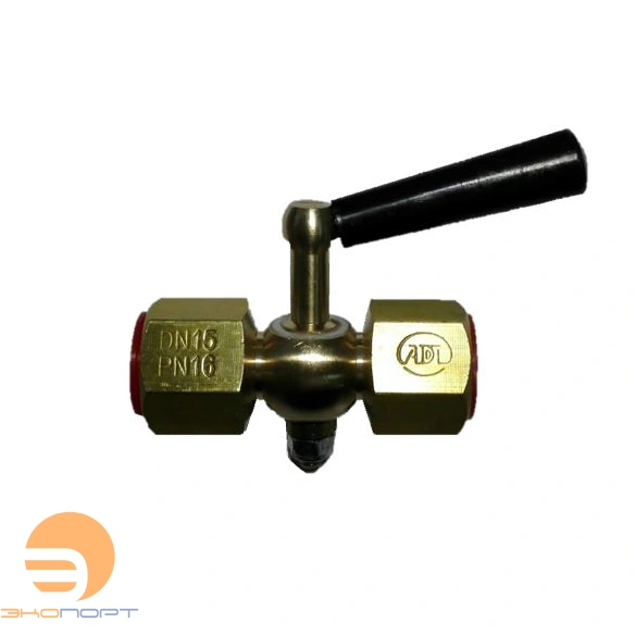 Кран пробковый под манометр MV25-015 1/2" внутр./внутр.  Ру16 Тмакс=200С