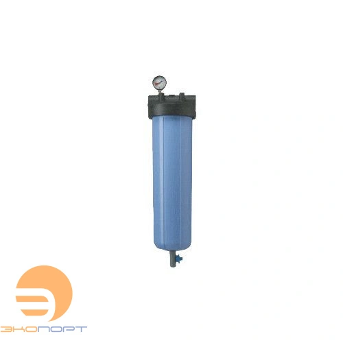 Корпус для холодной воды 1"  20" с манометром и сливом, под мешочный фильтр BP (PBH-420-1")