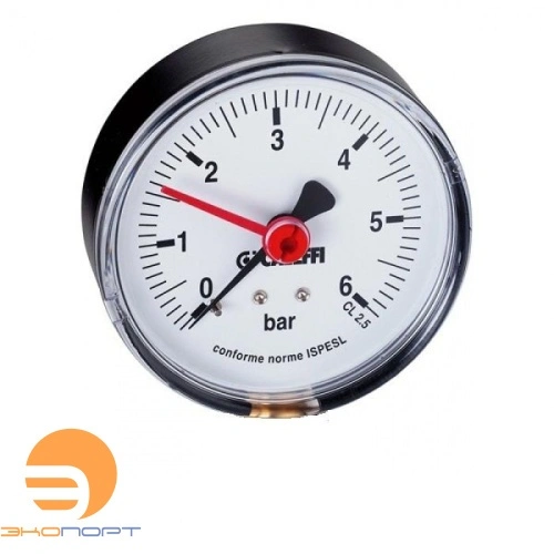 Манометр аксиальный, 50мм (1/4", 6 бар), Caleffi