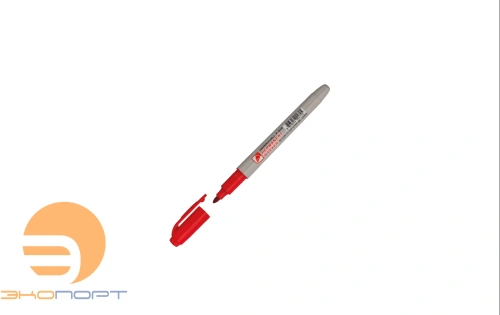 Маркер перманентный Crown "Multi Marker Slim" красный, пулевидный, 2мм 