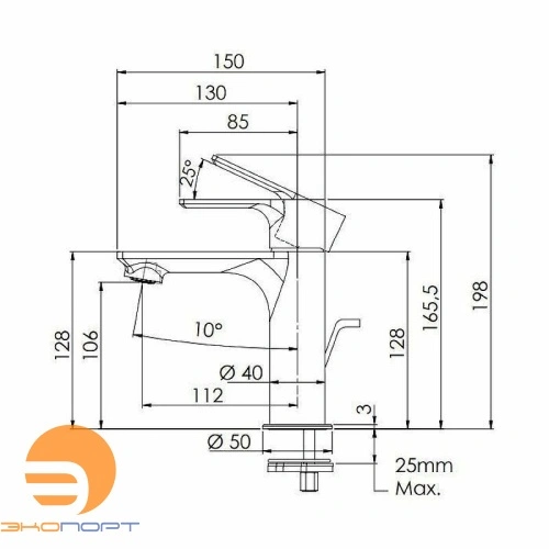 Смеситель для раковины Energy хром Remer, в наличии