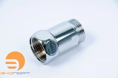 Сгон прямой (американка) для полотенцесушителей 3/4 х 1/2 ВН ХРОМ SANITAN