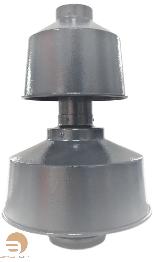 Оголовок с ветрозащитой D60/100 ЧЕРНЫЙ, KRATS