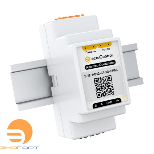 Адаптер OpenTherm, DIN, RS485 (Modbus) ectoСontrol