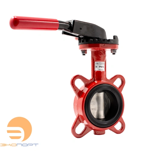 Затвор дисковый поворотный ЗПВЛ-080х1,6-FLN(w)-5-080-MN-E с ручкой, Ду080, Ру16, корпус-GGG-40, диск нерж, седло-EPDM, Tраб=-15/+95oC