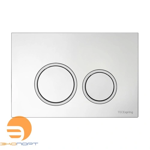 Панель смыва TECEspring R (круглые клавиши) пластик, хром глянцевый, контур хром матовый