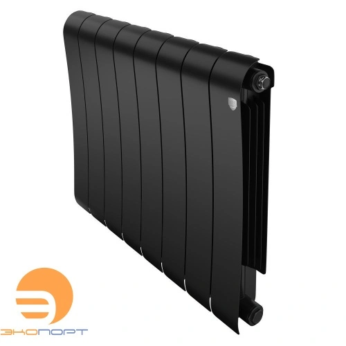 Радиатор биметаллический Infinity Noir Sable 500/87  8 секции (черный) Royal Thermo