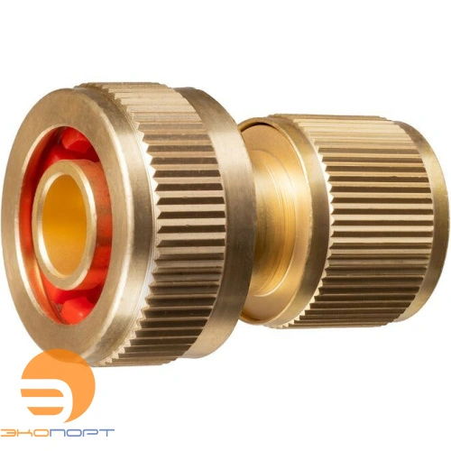 Соединитель быстросъёмный GRINDA BC-34A, 3/4", для шланга, с автостопом, из латуни, PROLine