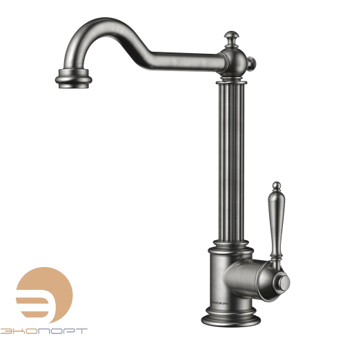 Смеситель для кухни Toshima SI, античное серебро, Omoikiri (Выставочный образец)