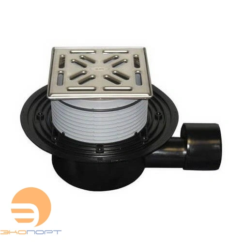 Трап гориз.  DN 50/75 с "сух. сифоном"  с решеткой пов. пропускная способность HL