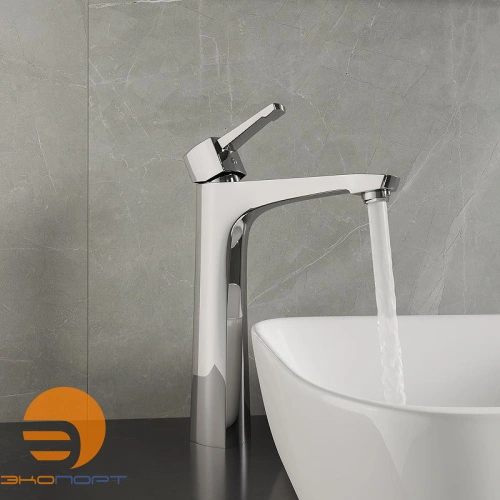Смеситель для умывальника EVITTA, монолитный, высокий, хром, LEMARK