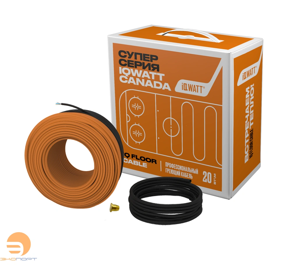Кабель греющий IQ FLOOR CABLE - 7,5 м 20Вт/м (1.0 м/кв, шаг укладки 13 см)