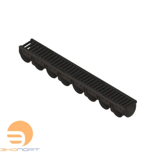 Лоток водоотводный S'park ЛВ-10.14.10-ПП с решеткой щелевой чугунной кл.С (к-т)