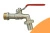 Кран шаровой BVR-CR DN20 PN10 с насадкой под шланг (-20C...+90C), латунь CW602N, Ридан
