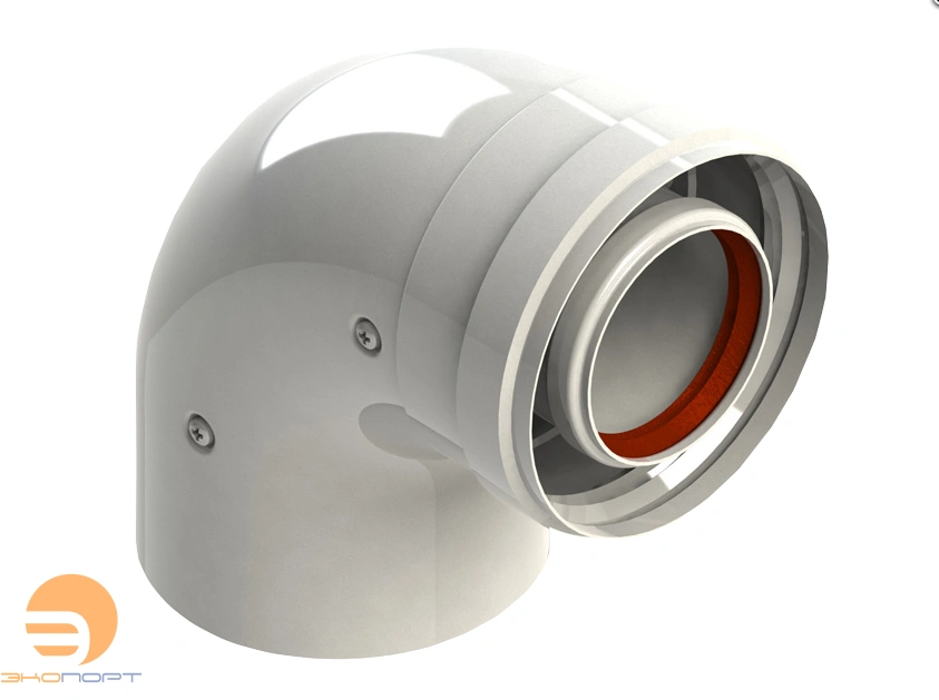 Колено коаксиальное DN80/125, угол 90° KRATS