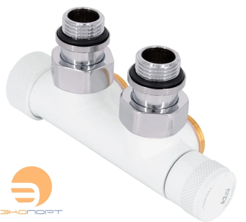 Узел нижнего подключения термостатический угловой 1/2"х3/4"Е Белый (левый),SR Rubinetterie