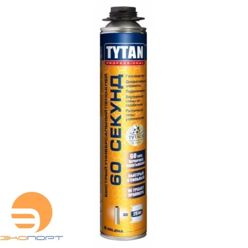 Клей-пена Tytan Professional 60 секунд быстрый GUN 750 мл