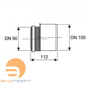 Адаптер DN90/DN100, TECE